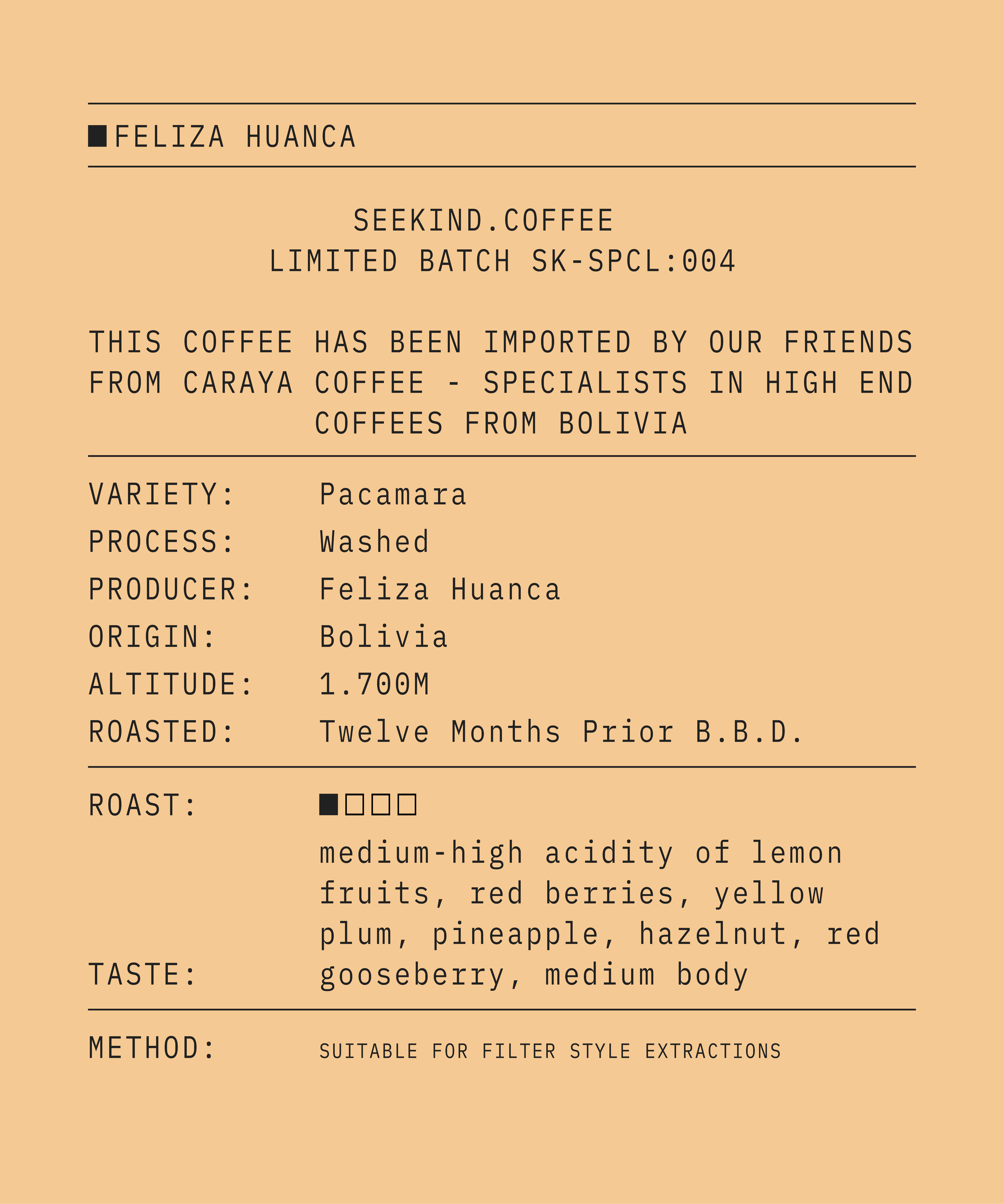 Feliza Huanca - Pacamara